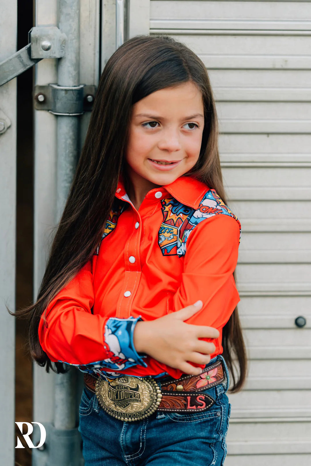 Ranch Dressin*YOUTH* BOOM POW PERFORMANCE RODEO SHIRT