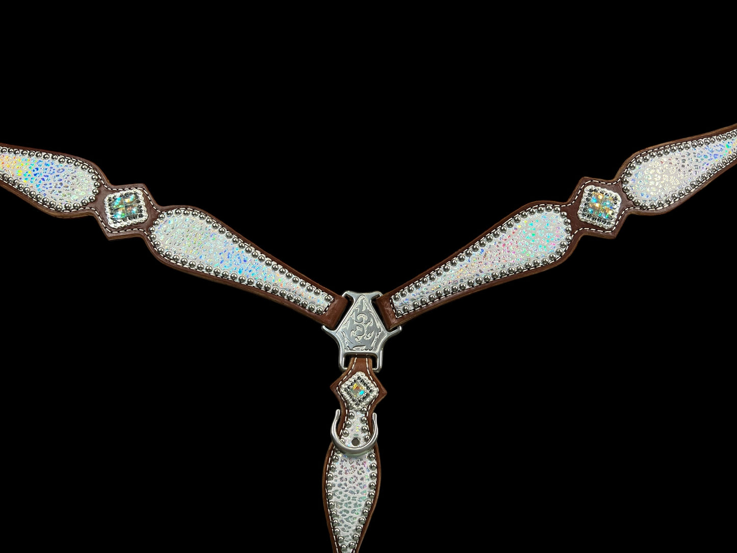 Hologram leopard on medium leather