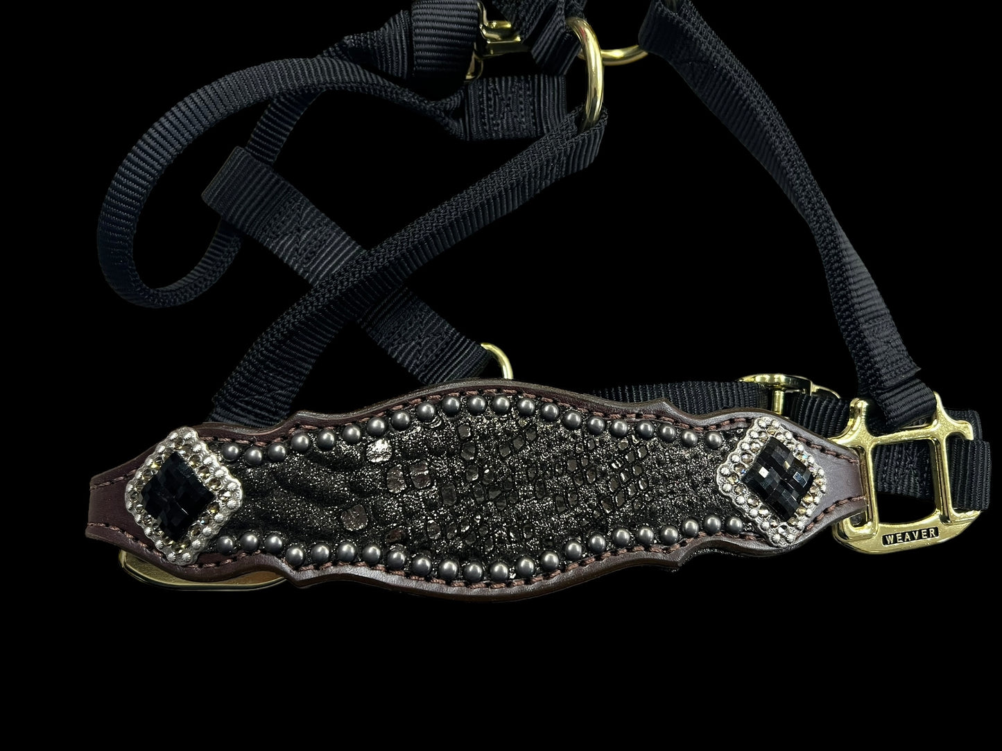 Anthracite mystic on chocolate leather