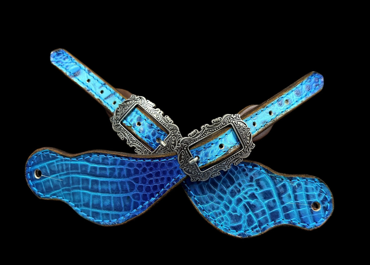 All of the Blues Gator on Walnut leather