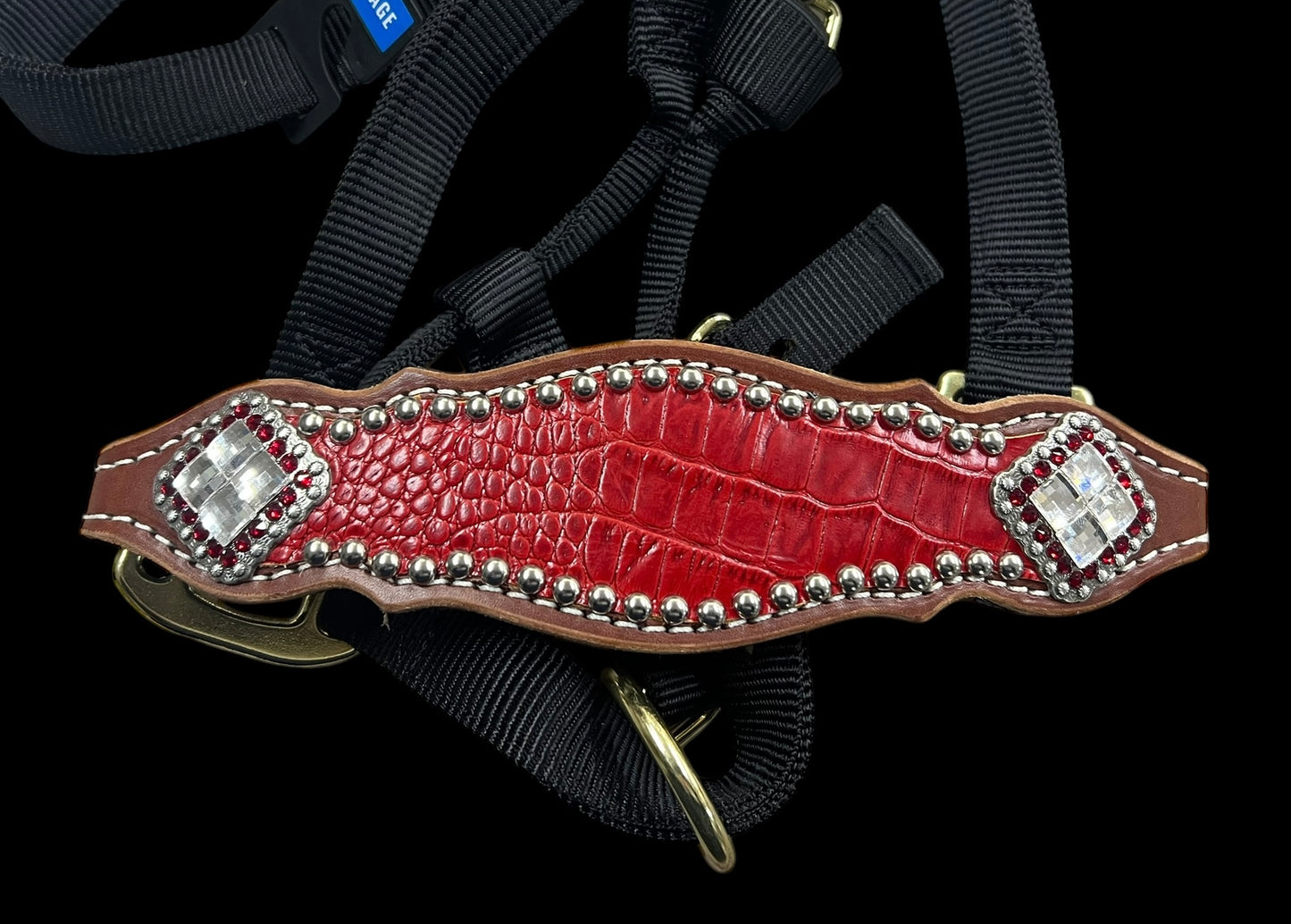 red gator on medium leather