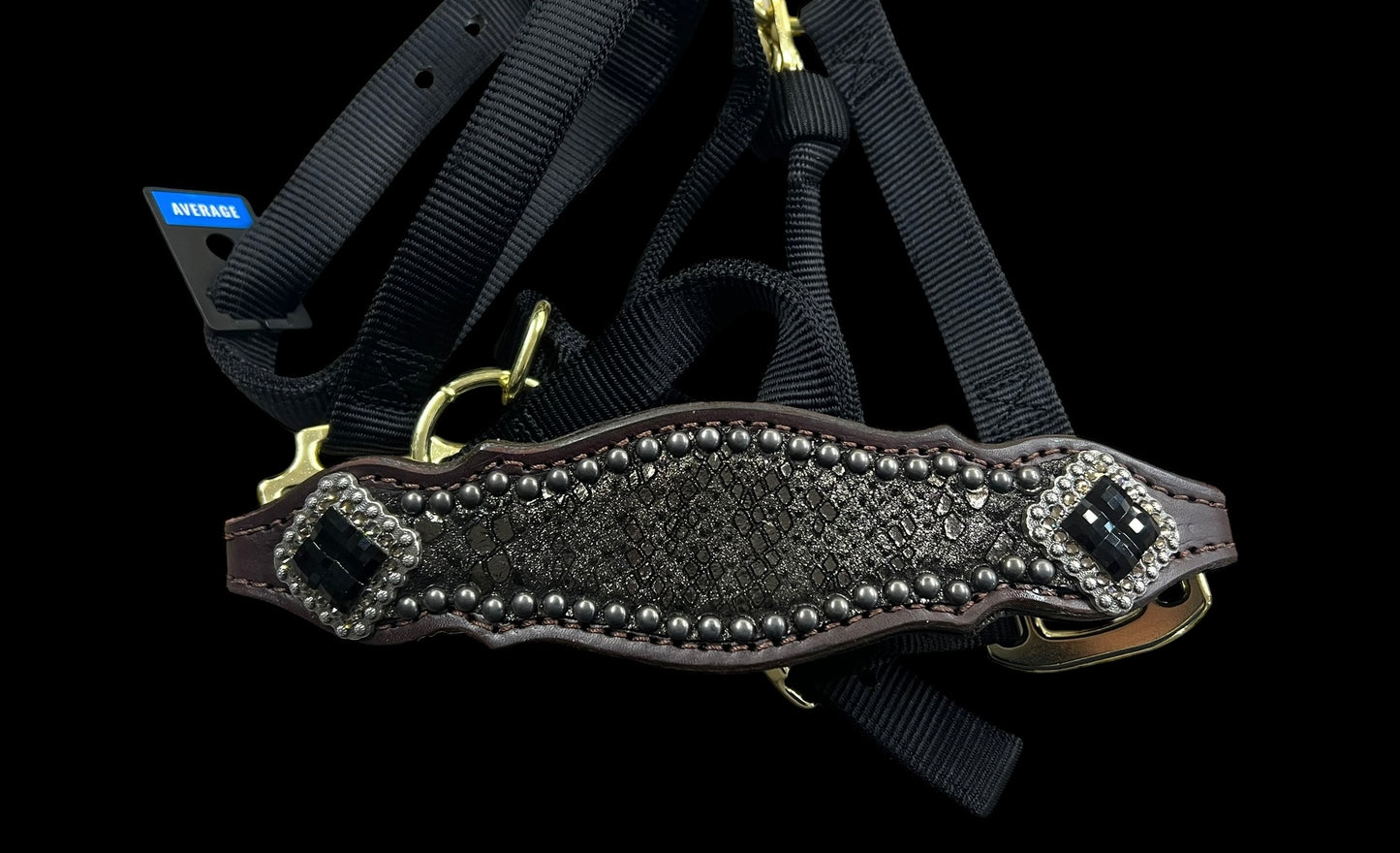 Anthracite mystic on chocolate leather