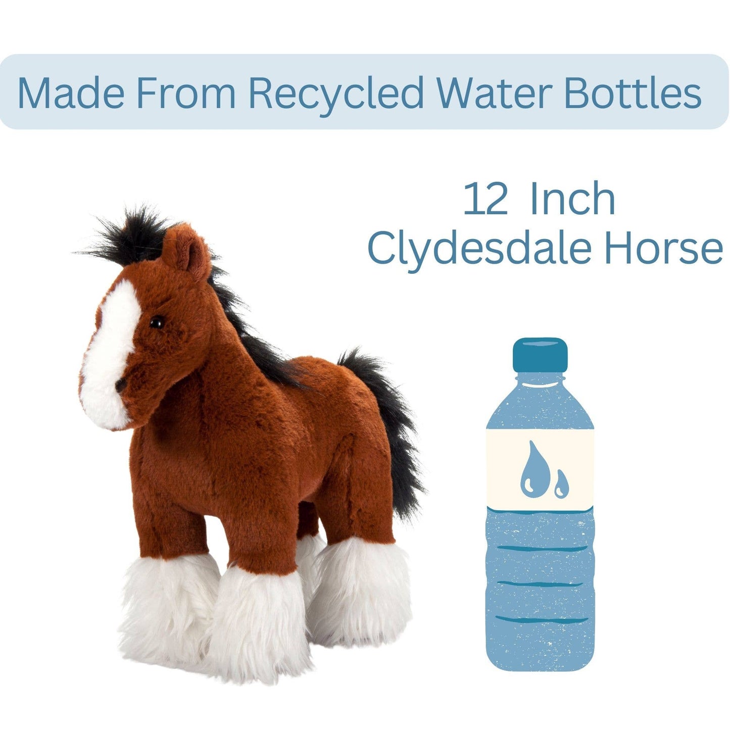 12" (30cm) Standing Horse Clydesdale Farm/Barnyard Animal