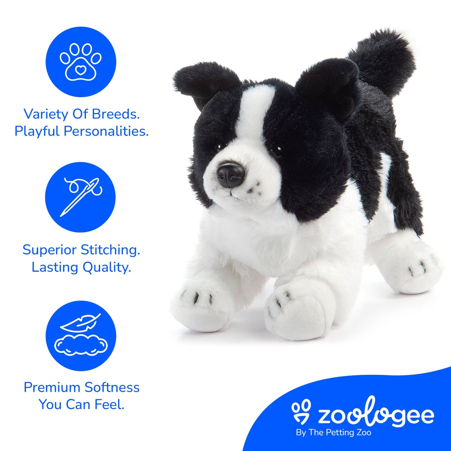 12" (28cm) Border Collie Puppy Dog