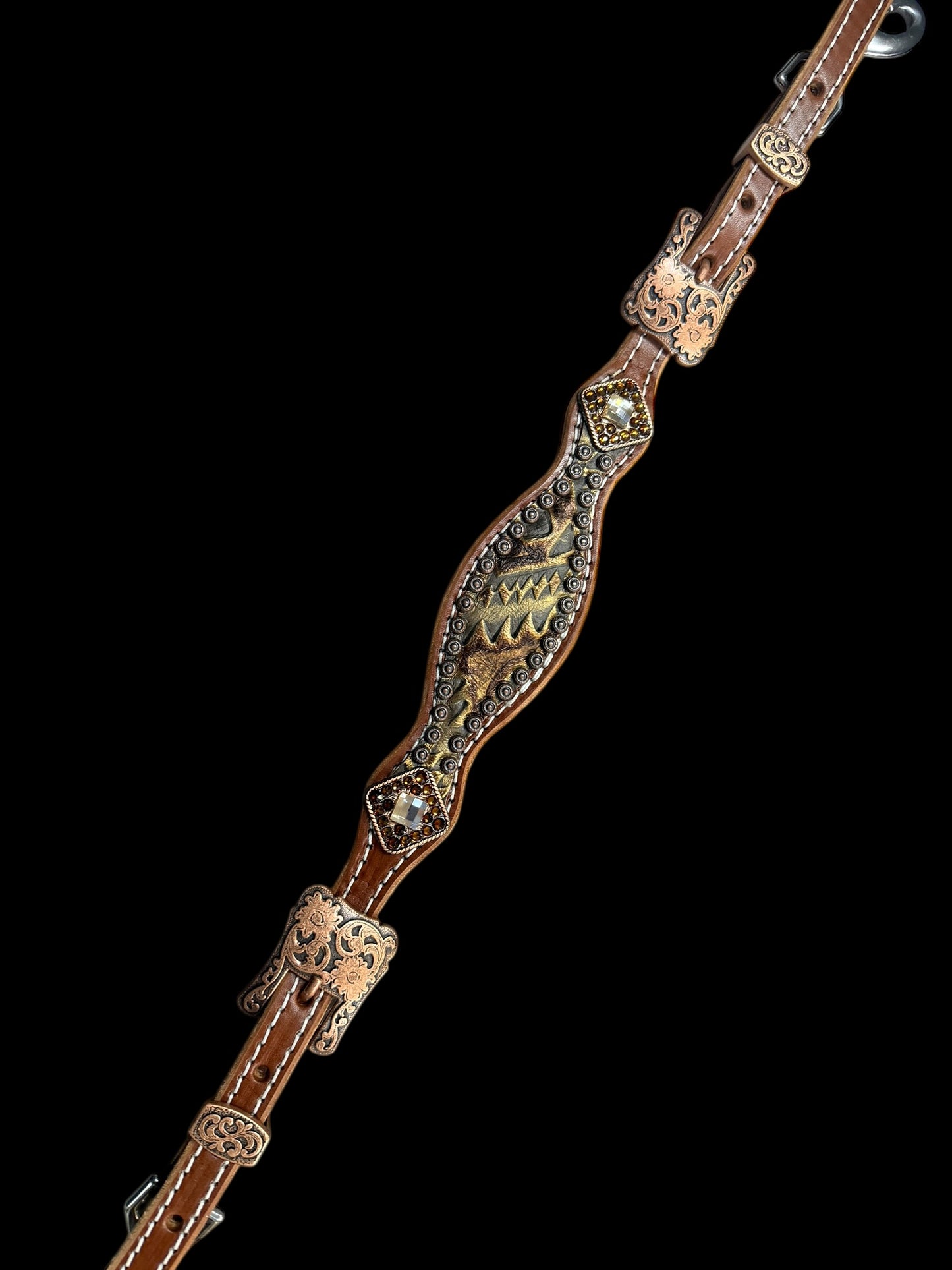 Bronze Aztec on medium leather