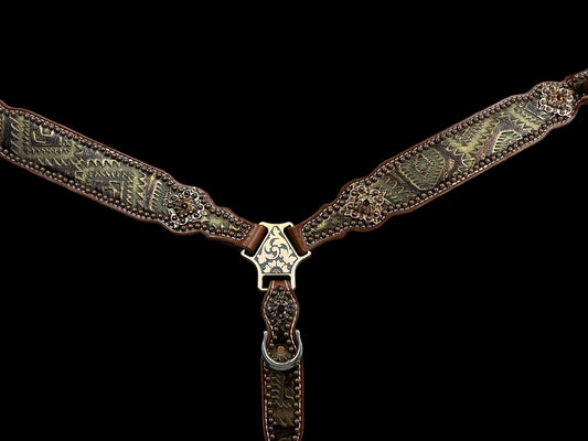 Bronze Aztec on medium leather