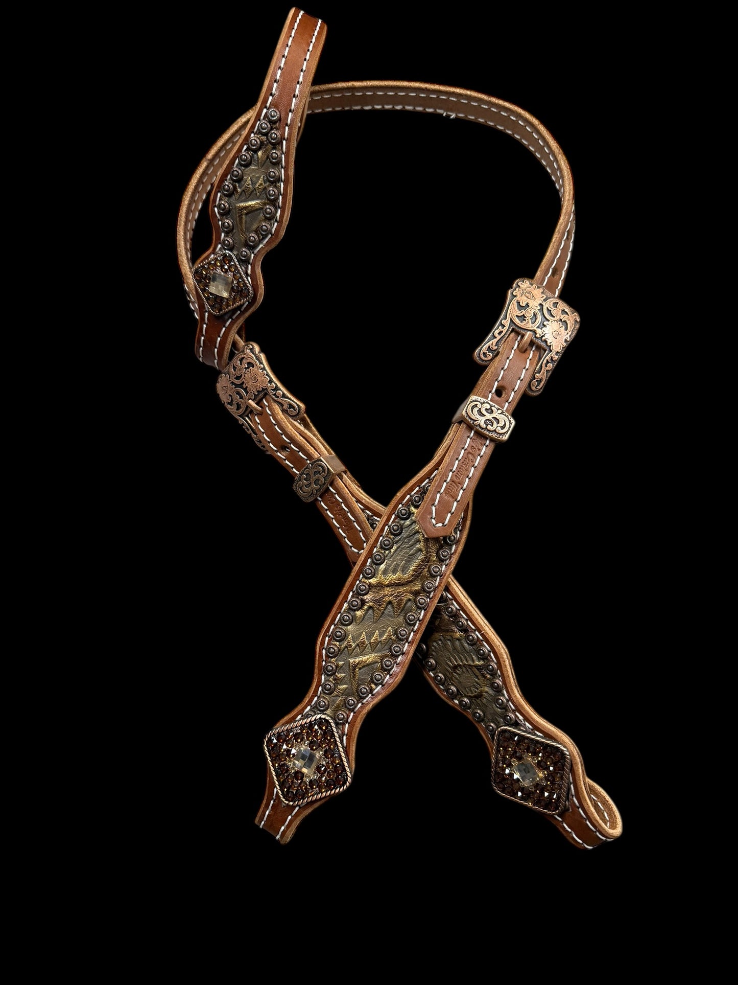 Bronze Aztec on medium leather