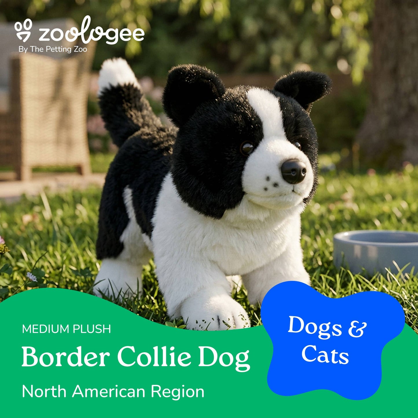 12" (28cm) Border Collie Puppy Dog