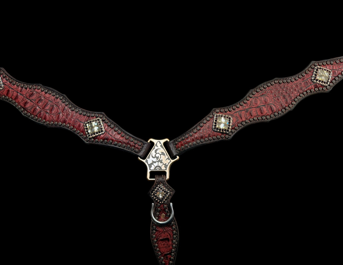 Wine gator on dark leather